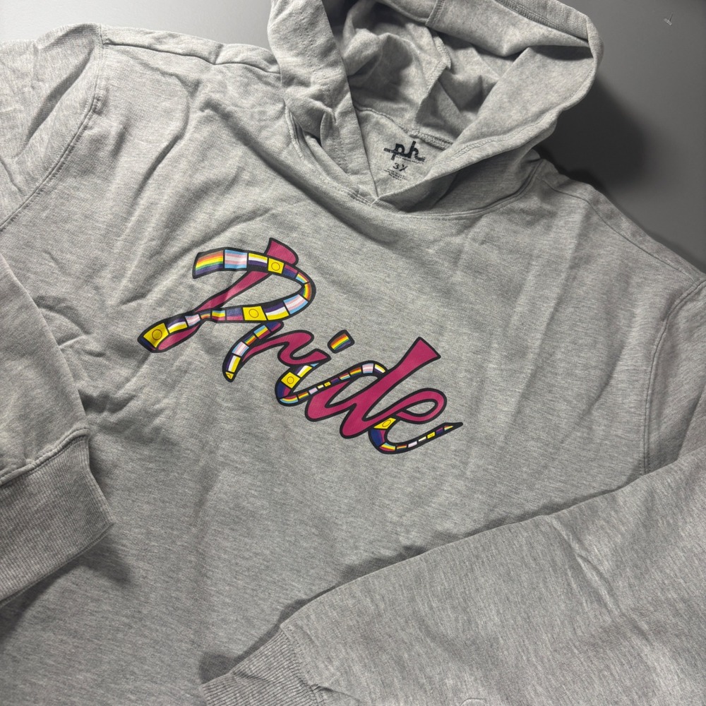 The Phluid Project Pride Graphic Hoodie 3X Gray Gender‎ Free Fleece